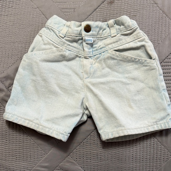 Vintage 1990s Guess Kids Light Denim Shorts - Picture 1 of 5